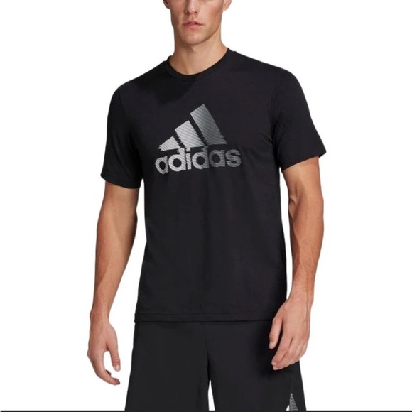 Mens Adidas Aeroready Black Short Sleeve Tee size medium - Picture 1 of 7